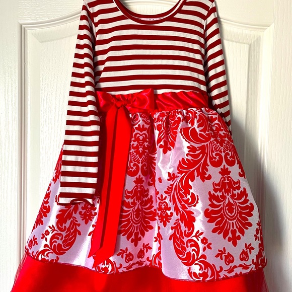 She Bloom Red and White Floral Dress - Picture 1 of 4